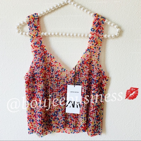ZARA Limited Edition Beaded Top BNWT - Picture 8 of 8